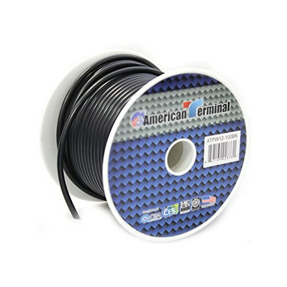 American Terminal ATPW12-100BK 12 Gauge Primary Wire