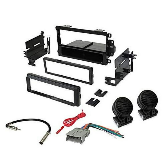 American Terminal GMK420 Single DIN Dash Kit for Select 1995-2008 GM/Chevrolet/Honda/Isuzu/Suzuki Vehicles + Tweeter