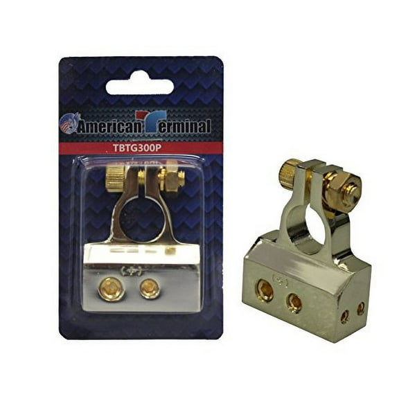 American Terminal TBTG-300P 4/8/10 Gauge AWG Positive Chrome Battery Terminal Connector