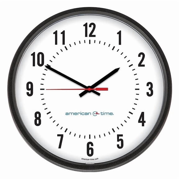 American Time Clock,Black Case,2" D x 13-1/4" H,110V U55BAAA532
