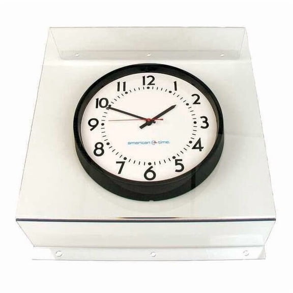 Clock and Bell Guard, Polycarbonate, Surface Mount, 18 in W x 18 in H x 5 in D, Clear