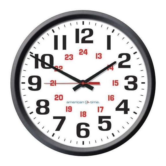 Manufacturer Varies Analog Clock,Plastic,13 1/4" Diameter E56BAQD324