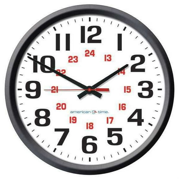 Manufacturer Varies Analog Clock,Plastic,13 1/4" Diameter E56BAQD324