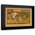 thumbnail image 1 of American Tobacco Company 14x12 Black Modern Framed Museum Art Print Titled - Out at Third, Baseball Card, 1 of 5