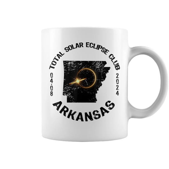 American Total Solar Eclipse Arkansas Retro State Outline Coffee Mugs