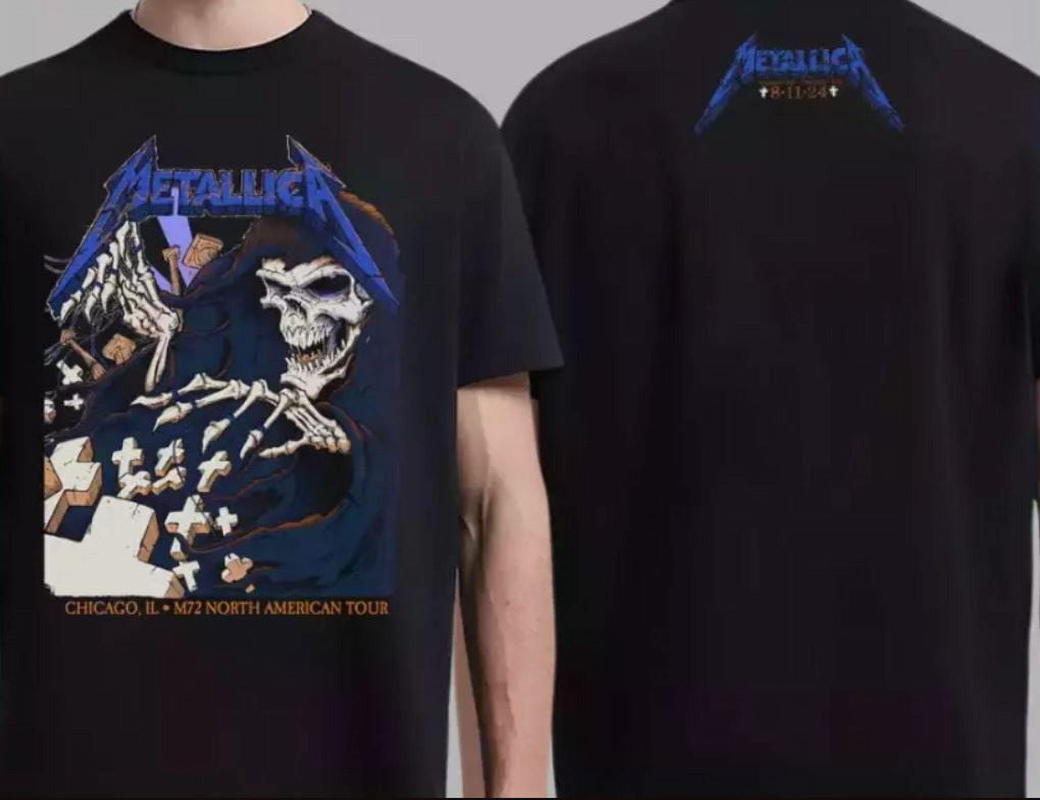 American Tour 2024 Metallica M72 Chicago IL Night 2 August 11 TShirt