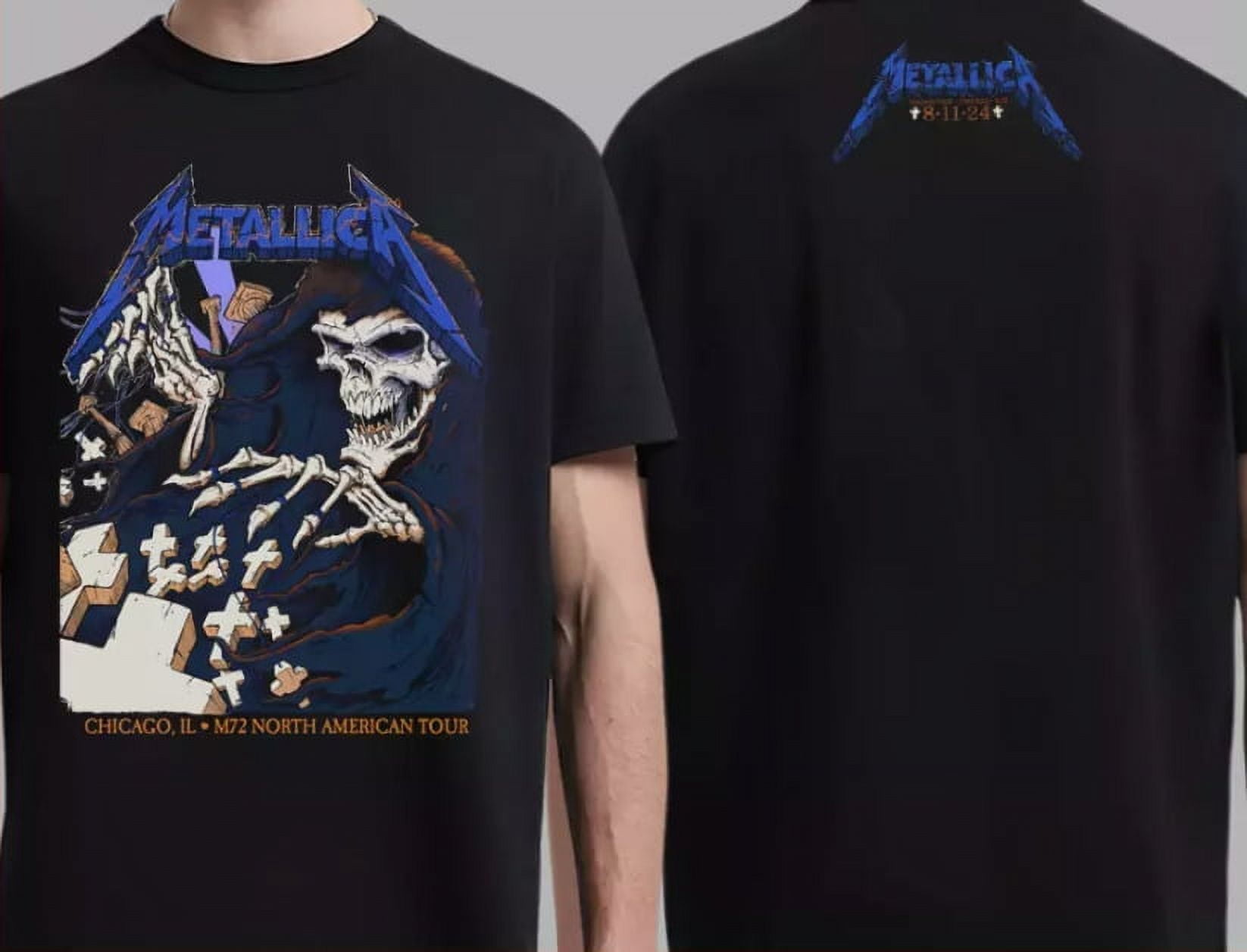 American Tour 2024 Metallica M72 Chicago IL Night 2 August 11 TShirt