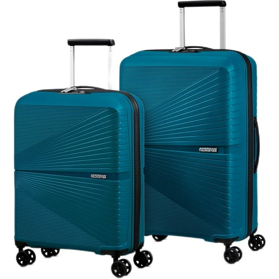 American Tourister Airconic Hardside Expandable Luggage with Spinners, Deep Ocean, 2PC SET (Carry-on/Medium)