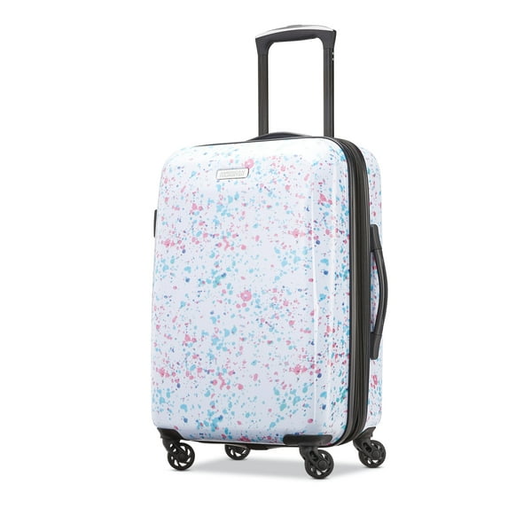American Tourister Arabella Hardisde Carry On Luggage with Spinner Wheels - Speckle White