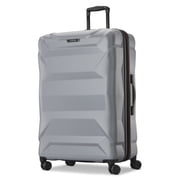 American Tourister Armour XLT Hardside Large Checked Luggage with Spinner Wheels - Grey