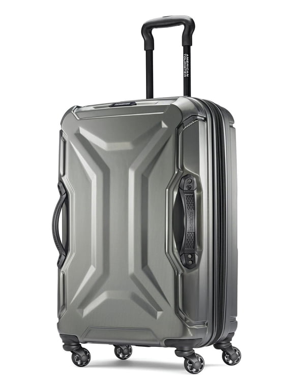 Cargo Max 25" Hardside Durable Medium Checked Spinner Luggage with Divider Pockets, Olive