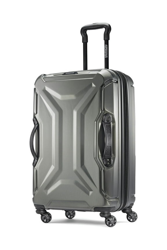 Cargo Max 25" Hardside Durable Medium Checked Spinner Luggage with Divider Pockets, Olive