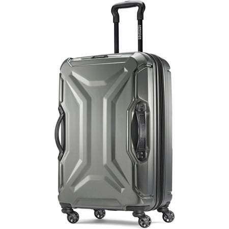 American Tourister Cargo Max 28" Hardside Durable Large Checked Spinner Luggage with Divider Pockets, Olive