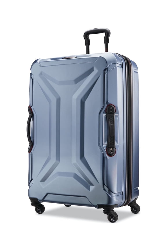 Cargo Max 28" Hardside Durable Large Checked Spinner Luggage with Divider Pockets, Slate Blue