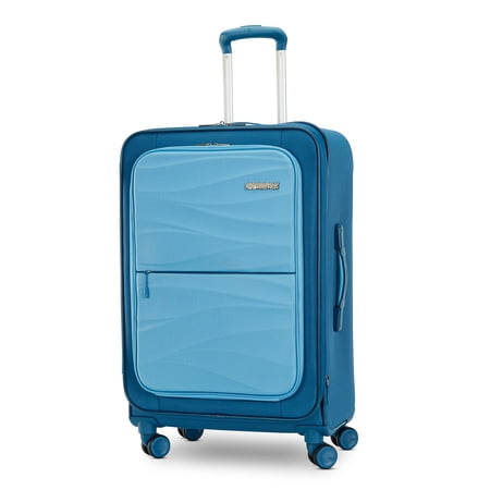 American Tourister Cascade Softside 24" Upright Spinner Luggage, Pacific Blue