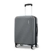 American Tourister Color Waves Carry On Expandable Luggage Suitcase with Spinner Wheels, Charcoal