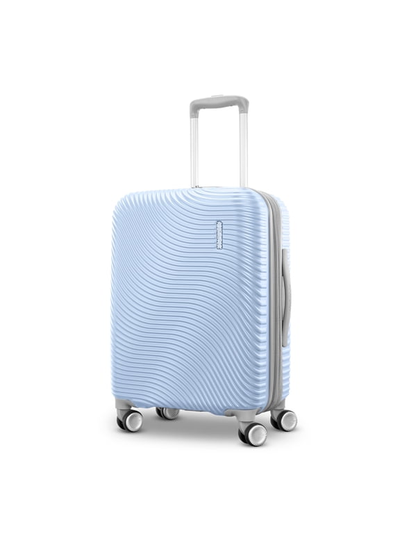 Color Waves Carry On Expandable Luggage Suitcase with Spinner Wheels, Icy Blue