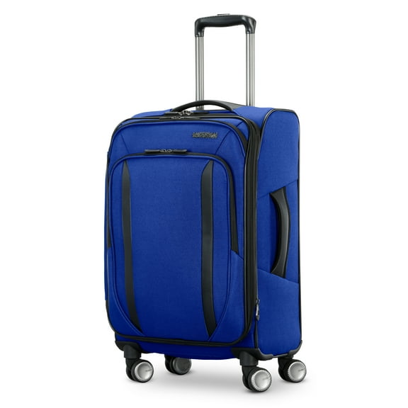 American Tourister Dash XLT Softside Carry On Luggage with Spinner Wheels Single Piece - Sapphire Blue