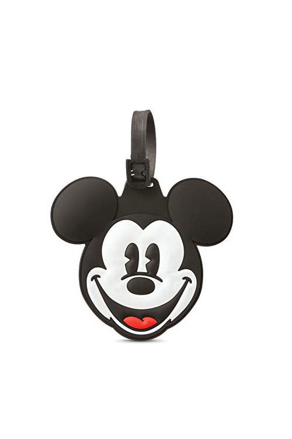 Disney Mickey Mouse Head Luggage Tag, Rubber Molded, One Size