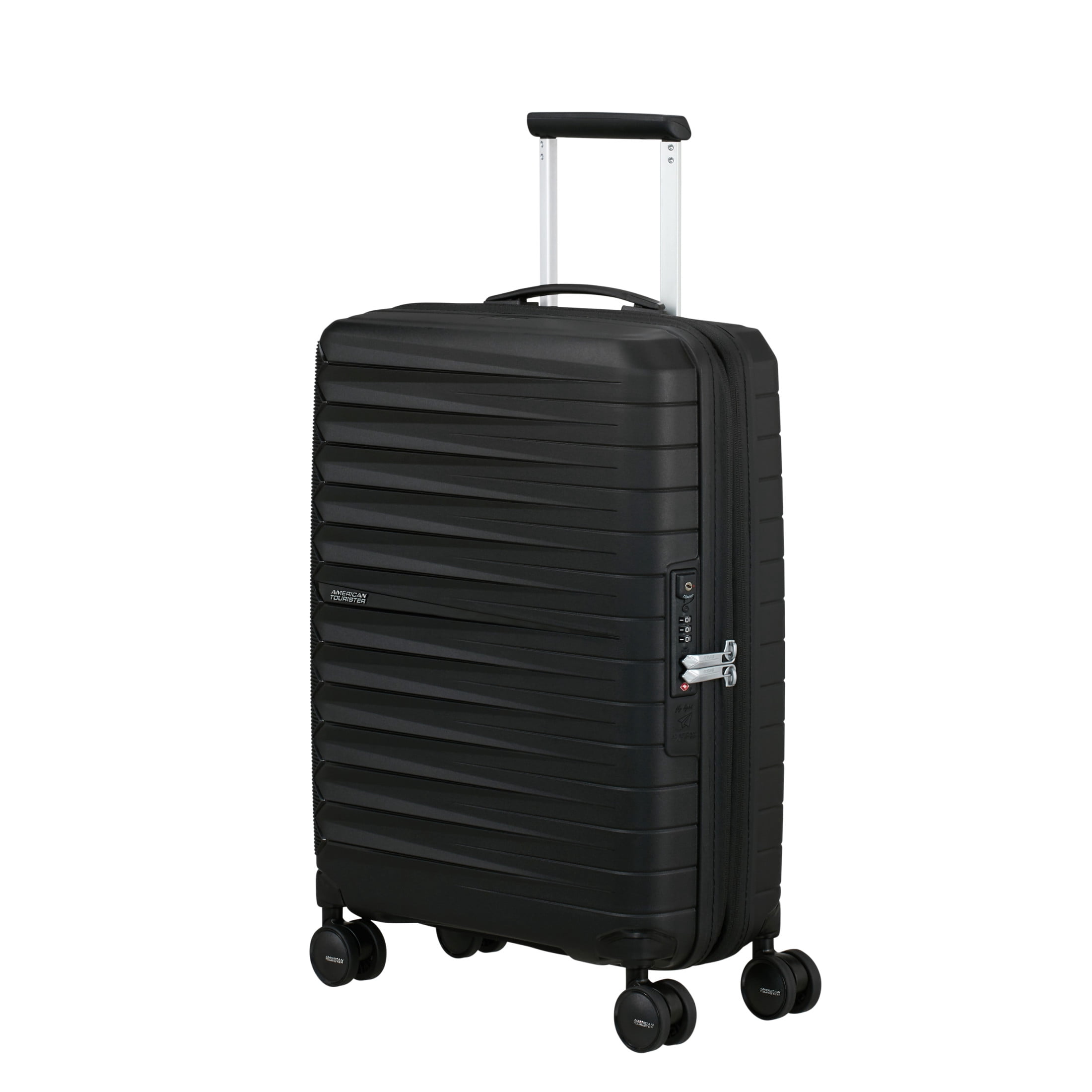 American Tourister Fastforward Hardside Carry On Suitcase with Spinner Wheels - Flash Black