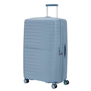 American Tourister Fastforward Hardside Large Checked Suitcase with Spinner Wheels - Steel Blue