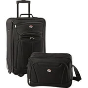 American Tourister Fieldbrook II 2 Piece Softside Luggage Set, 21" Upright Rolling Carry-on and Boarding Bag