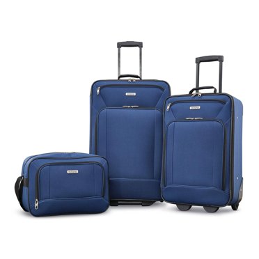 American Tourister Fieldbrook XLT Softside Luggage Set - 3-Piece Ultra Lightweight Upright Suitcase Set With 600D Polyester