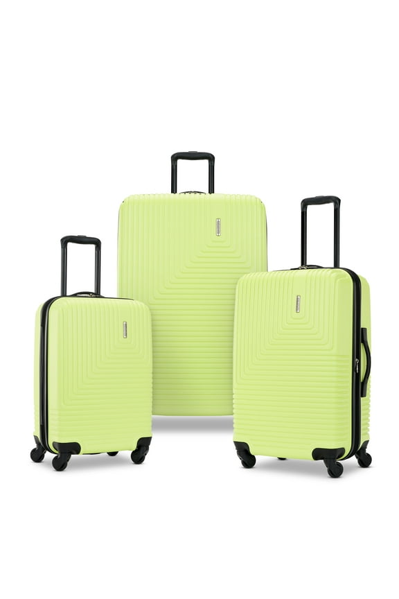 Groove 3PC Set Hardside Spinner Luggage SP20/24/28 Celery Green