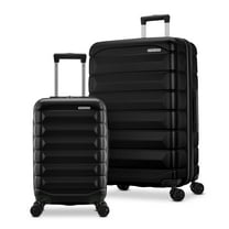 American Tourister Kontour Hardside Expandable Spinner Luggage Set with Divider Pockets - Black