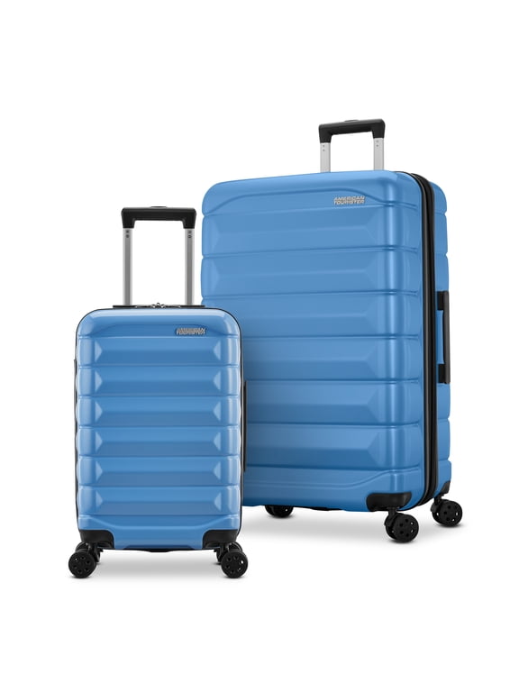 Kontour Hardside Expandable Spinner Luggage Set with Divider Pockets - Cornflower Blue