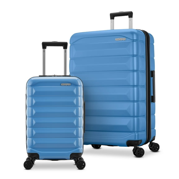 American Tourister Kontour Hardside Expandable Spinner Luggage Set with Divider Pockets - Cornflower Blue