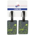 thumbnail image 1 of American Tourister Luggage Tag - Mini Grey & Green, 1 of 4
