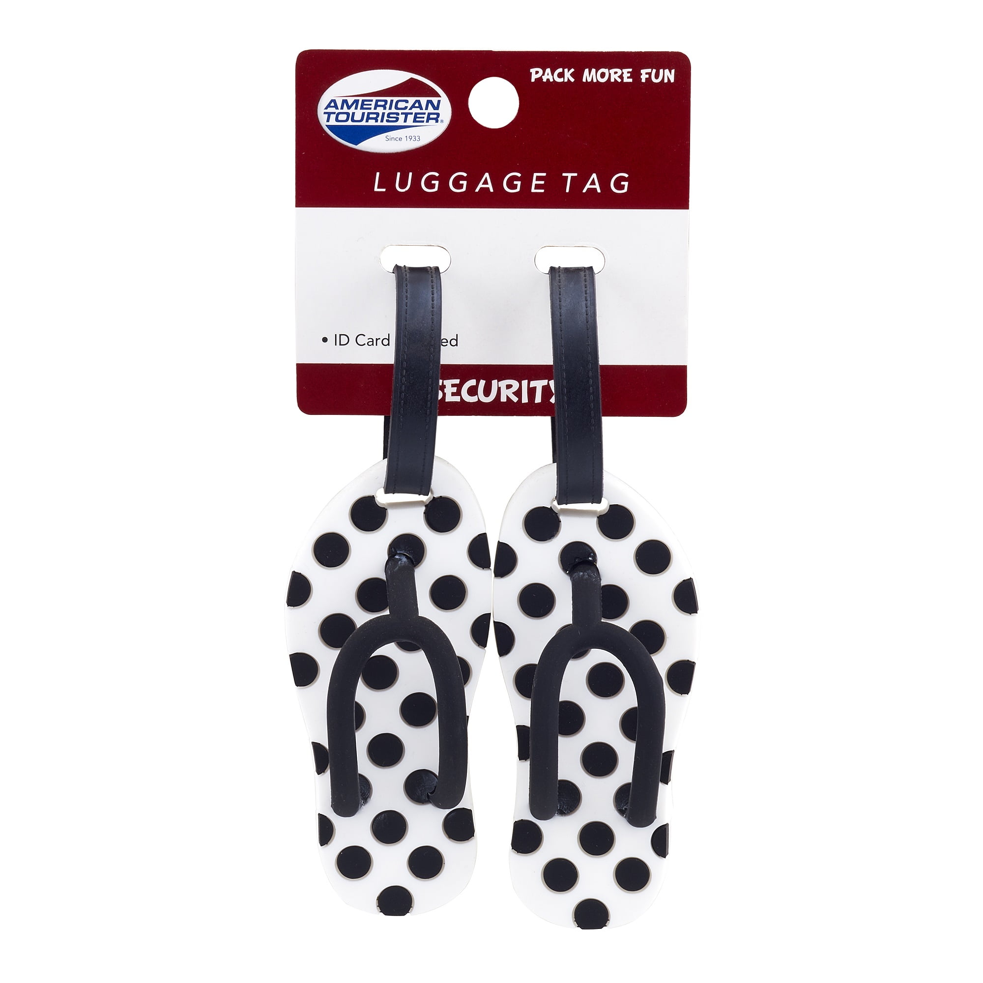 American Tourister Luggage Tag Polka Dot Flip Flop luggage tags
