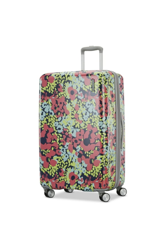 Moonlight II 28-inch Checked Luggage with Spinner Wheels - Poppy Pattern