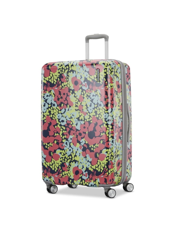 Moonlight II 28-inch Checked Luggage with Spinner Wheels - Poppy Pattern