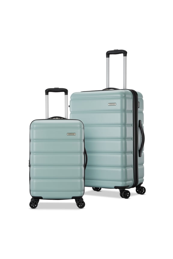 Roll Out 2-Piece Luggage Set with Spinner Wheels (Carry on/Medium Checked) - Mint