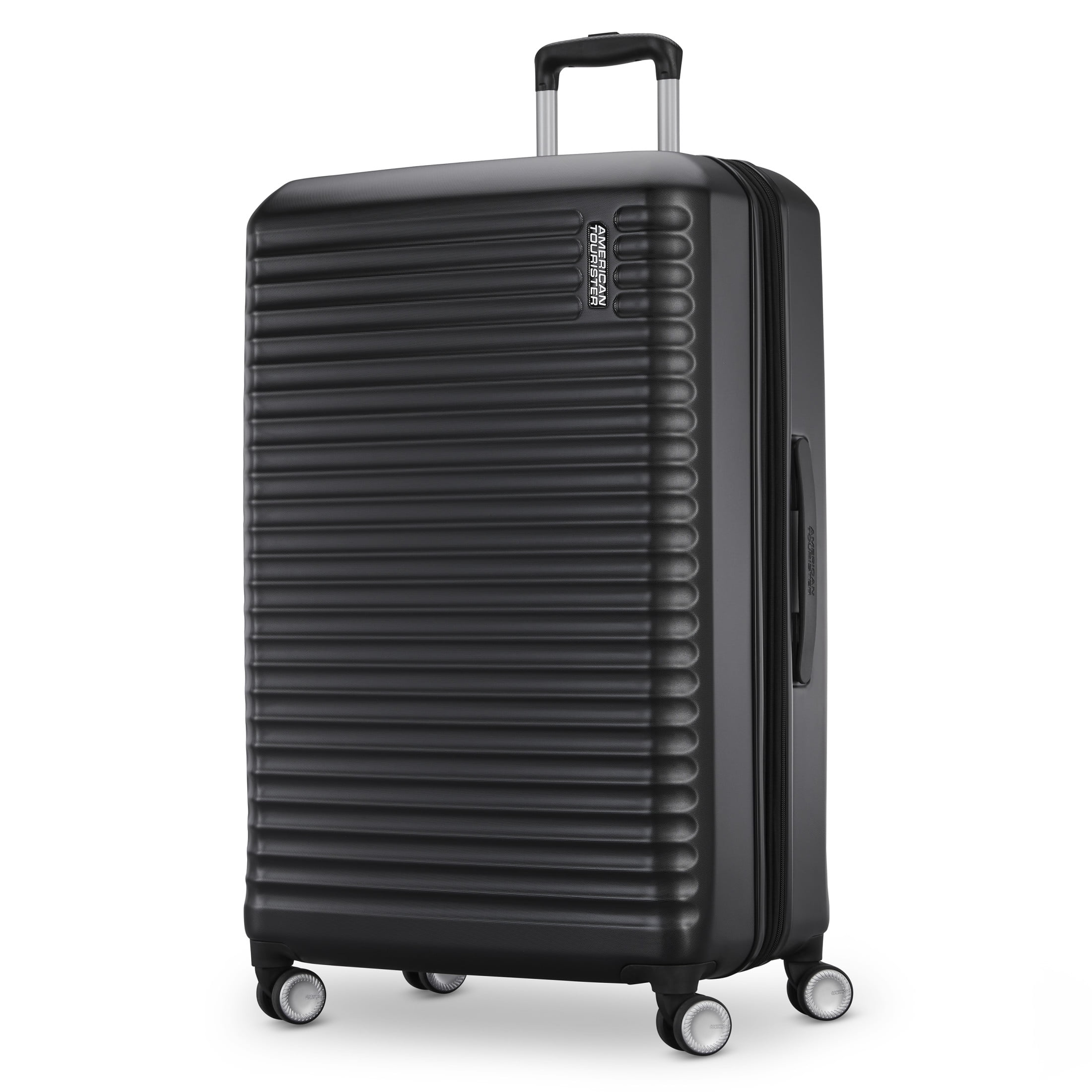 American Tourister Stratum 3.0 Large Hardside Checked Suitcase with Spinner Wheels - Black