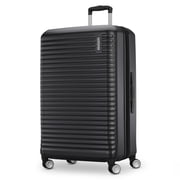 American Tourister Stratum 3.0 Large Hardside Checked Suitcase with Spinner Wheels - Black