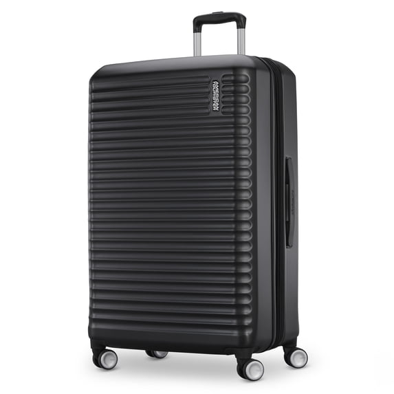 American Tourister Stratum 3.0 Large Hardside Checked Suitcase with Spinner Wheels - Black