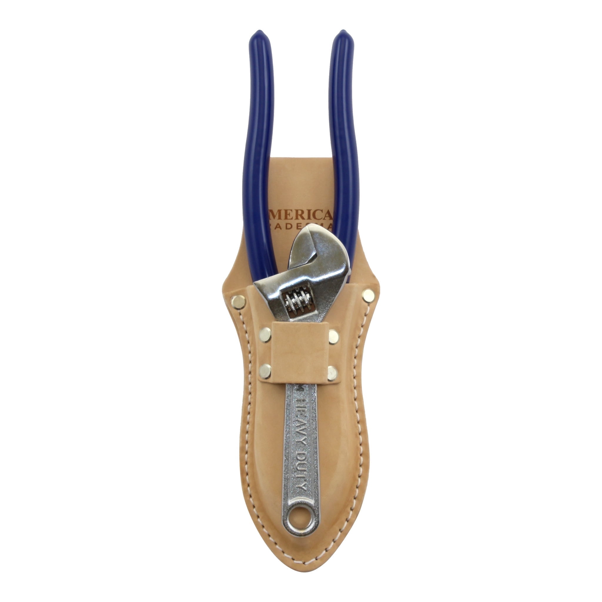 American Tradesman 625 - Lineman's Large Top Grain Leather Plier Holder w/Tool Loop Holster Pouch