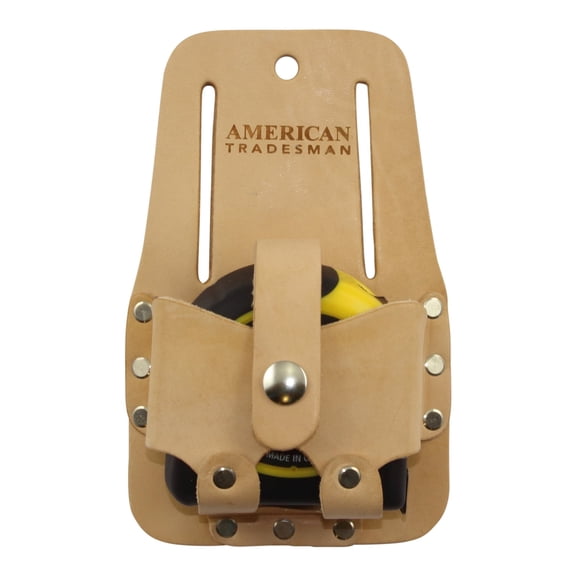 American Tradesman 855 - Extra Wide Top Grain Leather Tape Measure Holder Tool Pouch…