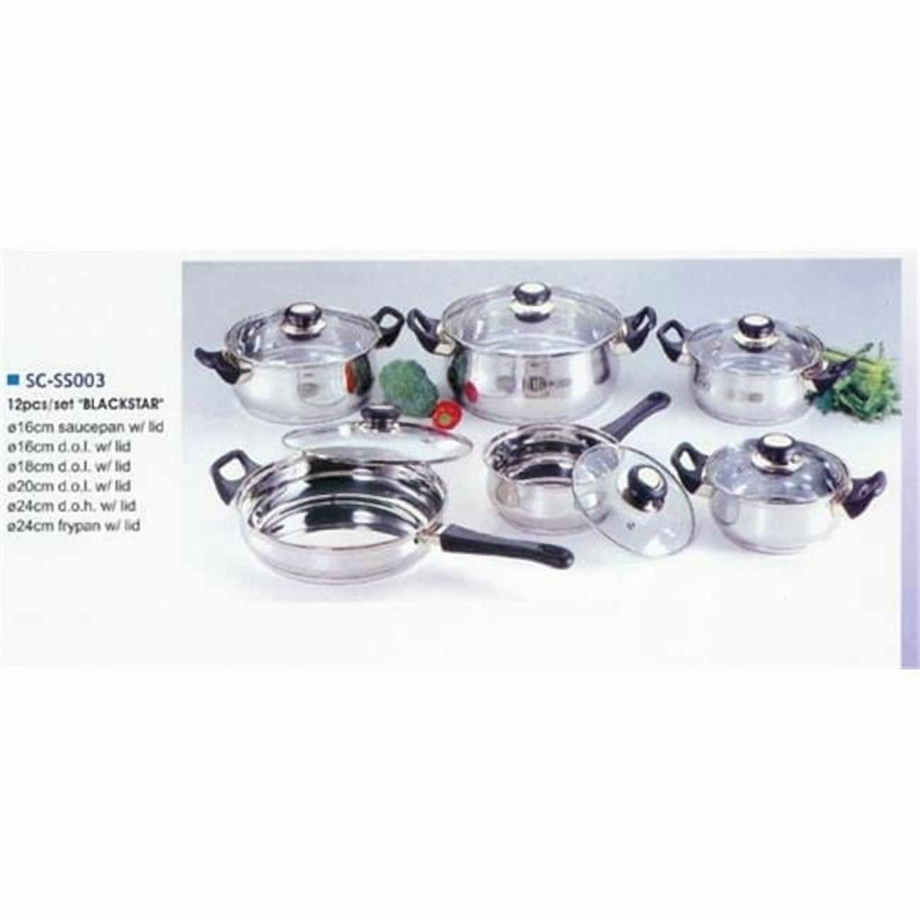 American Trading House, Inc. Blackstar 12-piece Stainless Steel Cookware Set