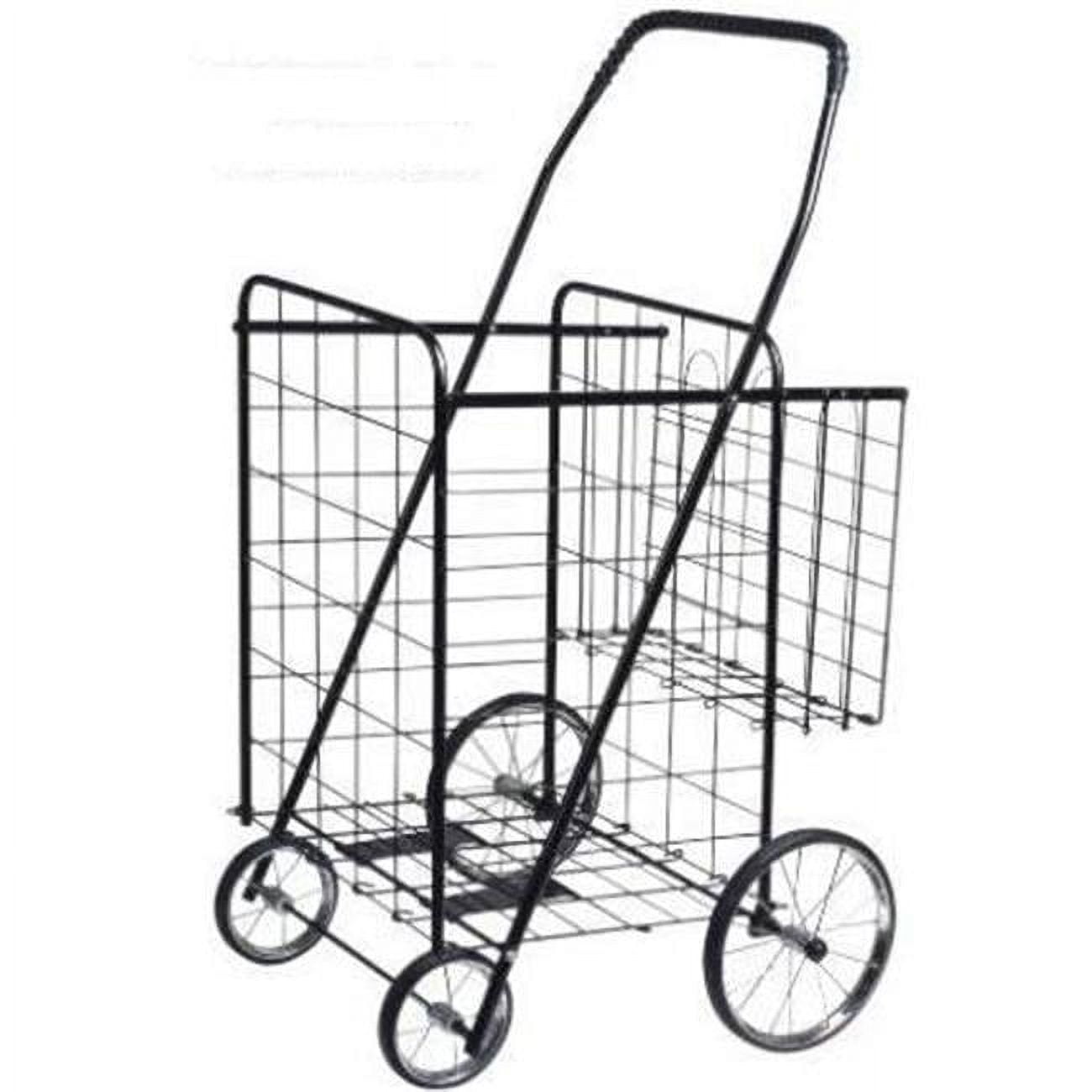 American Trading House Inc. Heavy Duty Shopping Cart with Basket in Black
