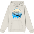 thumbnail image 1 of American Traditional 1963 Classic Car Adult Sand Long Sleeve Hoodie-Small, 1 of 3