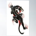 thumbnail image 1 of American Traditional Panther Poster Wall Art, Modern Wall Decor For Living Room Bedroom, 12x18 UNFRAMED, 1 of 2