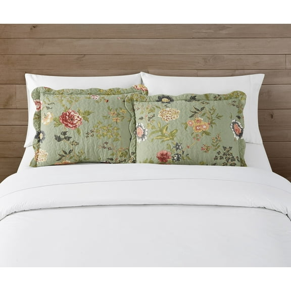 American Traditions Eden's Garden 2-Piece King Sham in Multi-Color, Floral, OEKO-TEX Certified