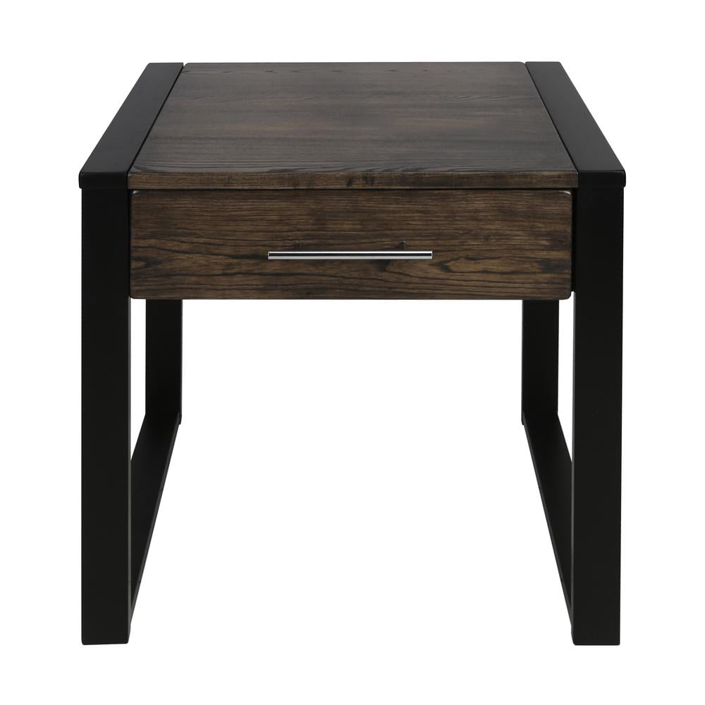 American Trails Austin End Table with Solid American Ash-Color:Charcoal ...