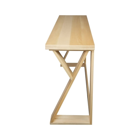 American Trails Aztecs Folding Console to Dining Convertible Table with Solid American Basswood