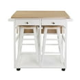 thumbnail image 1 of American Trails Breakfast Cart with Drop-Leaf Table, American Maple Top, Square - White, 1 of 20