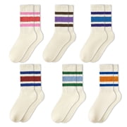 American Trends 6 Pairs Womens Crew Socks Breathable Comfortable Cotton Athletic Socks Soft Socks for Daily Wear, Running, Gym, Work